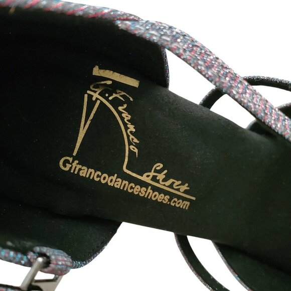 G’Franco NWT Vegas Dancing Shoes Irridescent Polychromatic 3.5” heel Size 7 - Picture 6 of 16